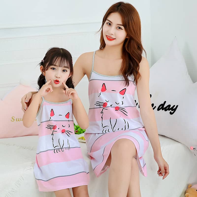 Fashion Casual Cotton Parent-child Print Princess Dress