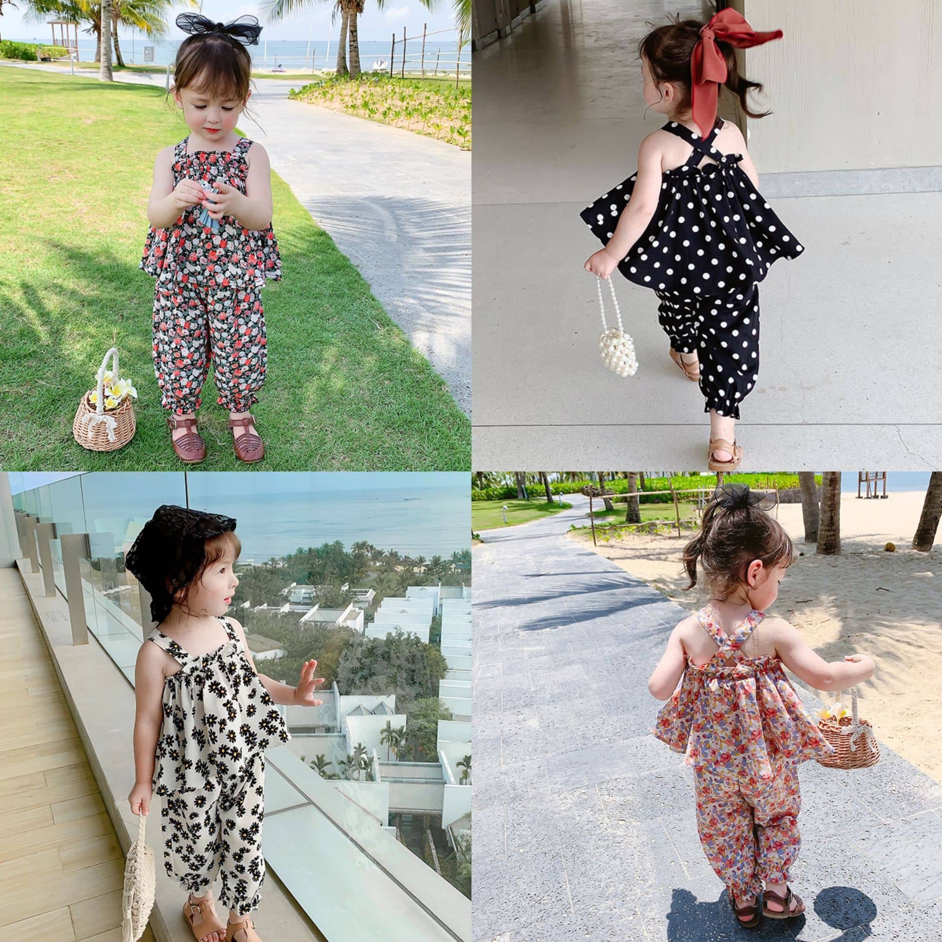 Chiffon vest trousers children's clothing summer new Kore…