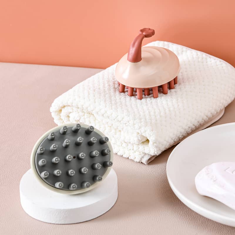 Children's Shampoo And Bath Brush To Remove Dandruff Sili…