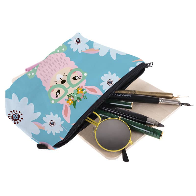 3D Digital Printing Alpaca Llama Cosmetic Bag Multi-Funct…