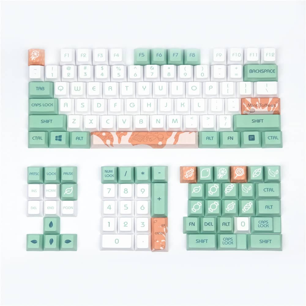 Mint Toffee PBT Five-sided Sublimation Mechanical Keyboar…