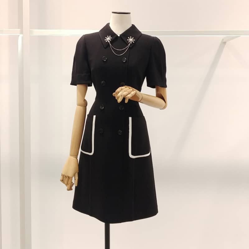 Spring and Summer New Korean Fashion Doll Collar Dress Ad…
