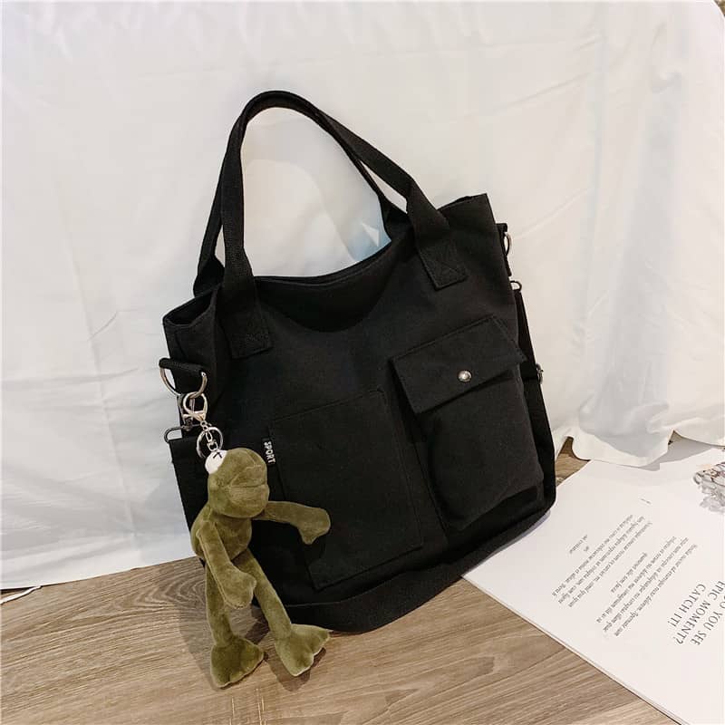 Foreign Style Canvas Bag Large Bag Women's New Fashion Ko…
