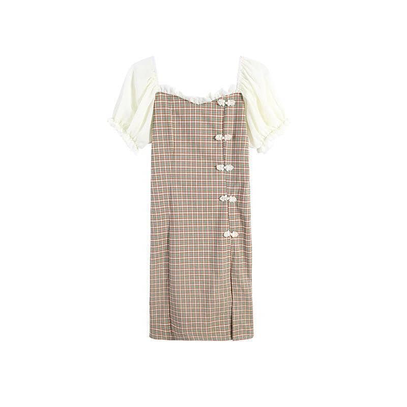 One-shoulder Slimming Cheongsam Skirt Improved Skirt