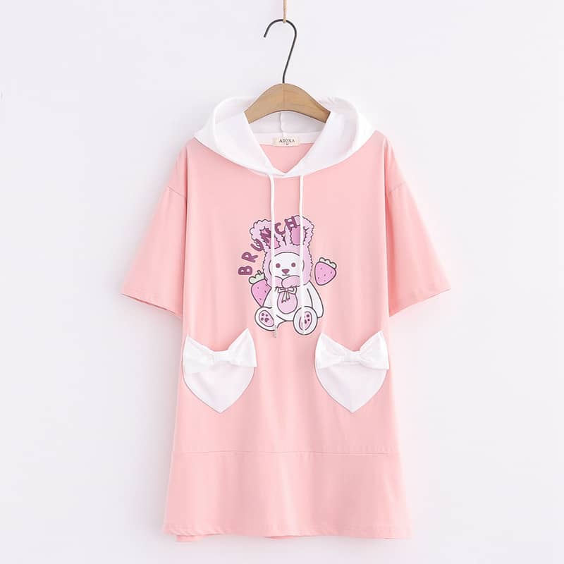 College Style Cute Women's Clothing Summer New Short-Slee…