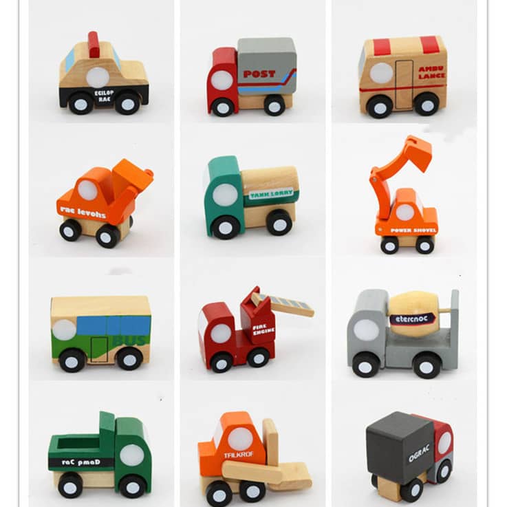 12-piece mini child car combination