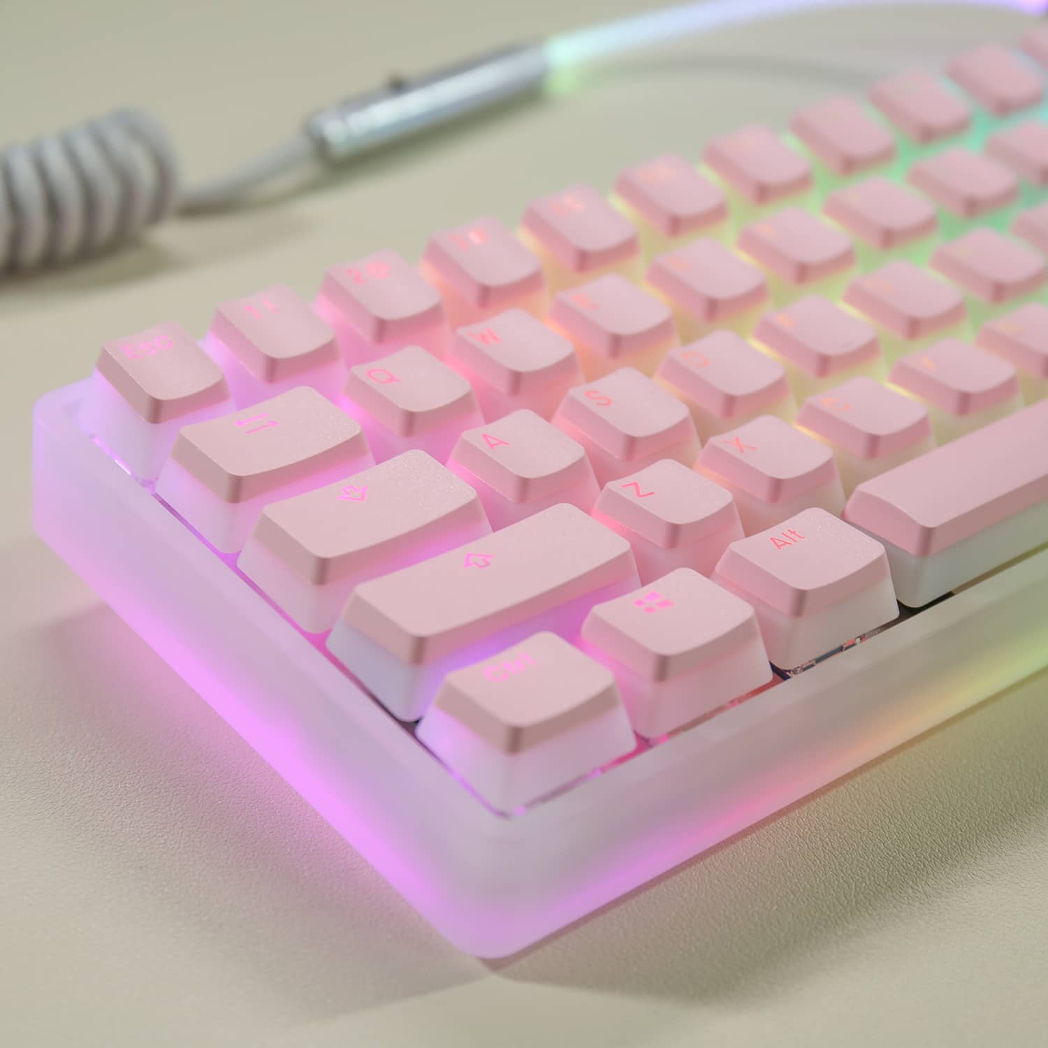 Double Skin Milk Pudding Translucent Keycap Closed Keyboard