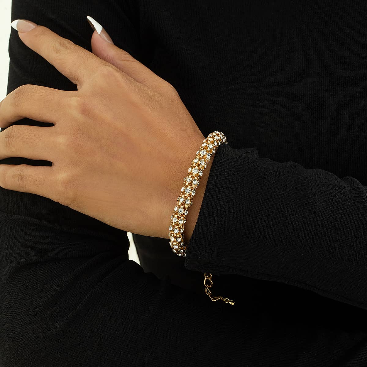 Women's Personality Full Diamond Metal Hollow Collarbone…