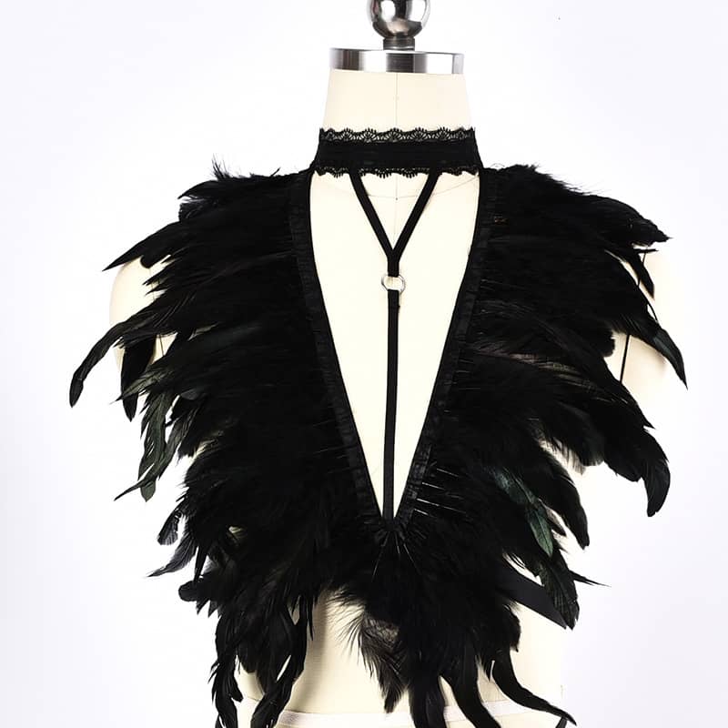 Shoulder Strap Feather Halter Beauty Back Harness