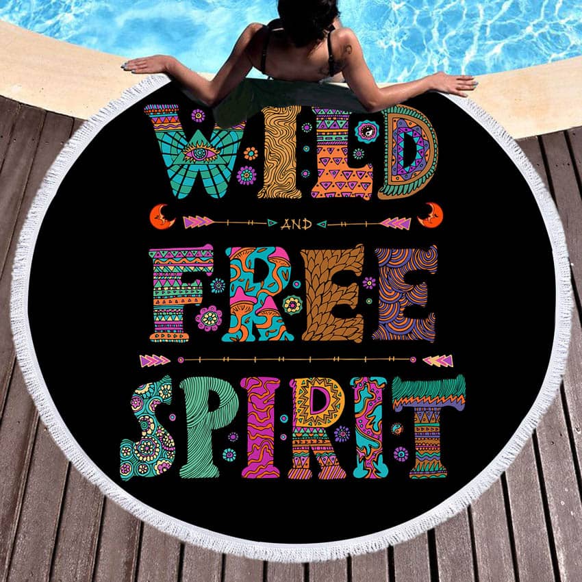 3D Illusion Embossed Letter Digital Printing Round Beach…