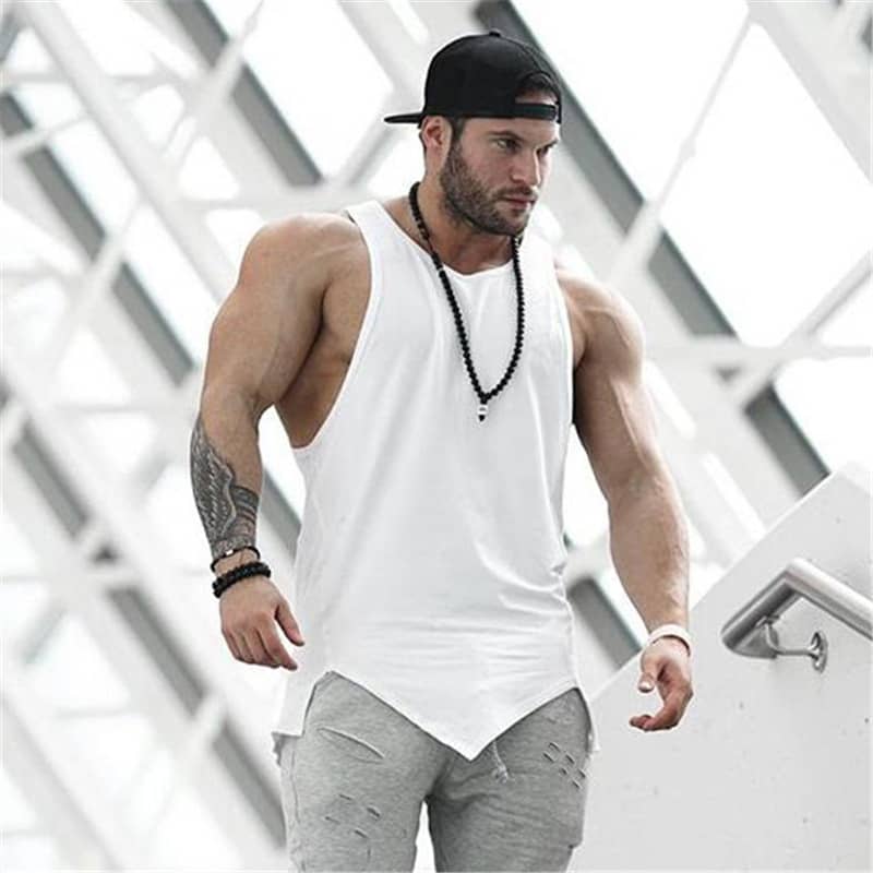 Light Board Solid Color Loose Bodybuilding Fitness Muscul…