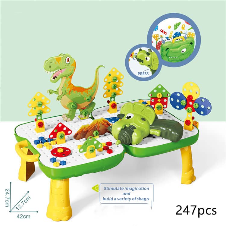 Cross-border Children's Electric Screw Platter Dinosaur D…