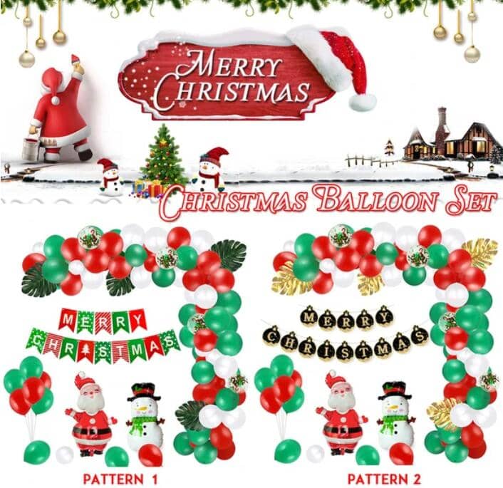 Christmas Decoration And New Year Balloon Set