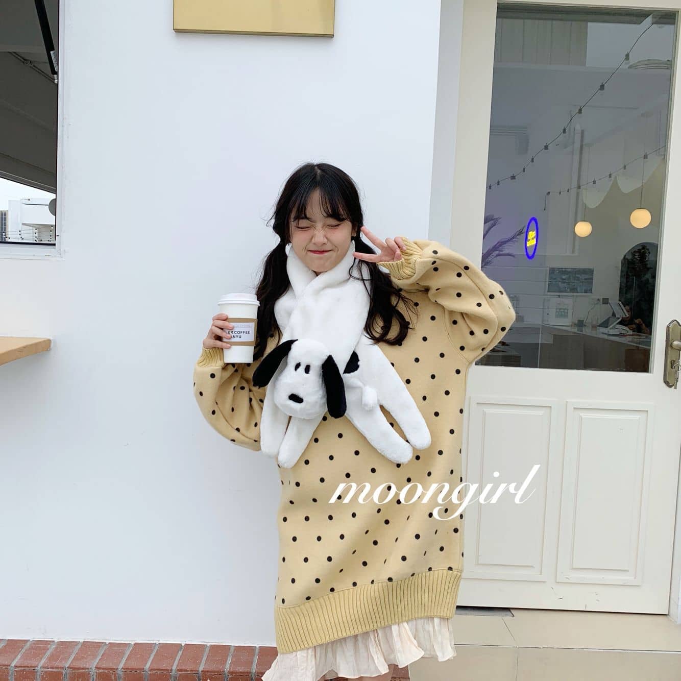 Japanese Retro Girl History Dog Three-dimensional Cartoon…