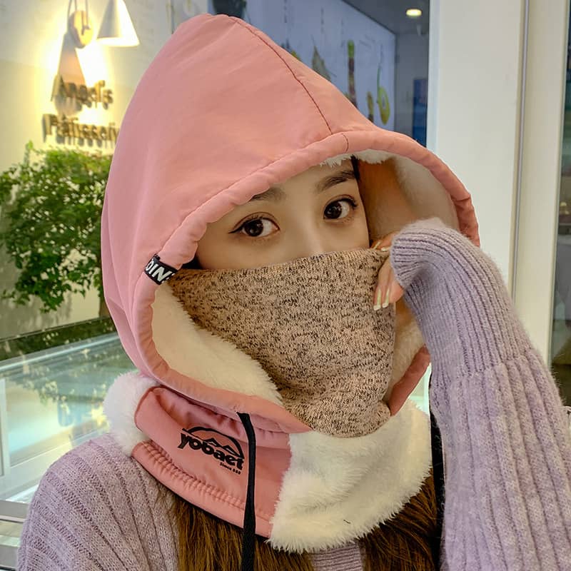 Ladies Waterproof Fleece Warmth Padded Bib Mask Hat