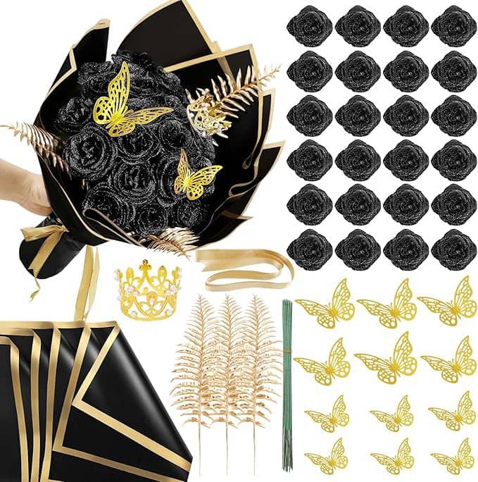 DIY Shiny Rose Bouquet 24-piece Set