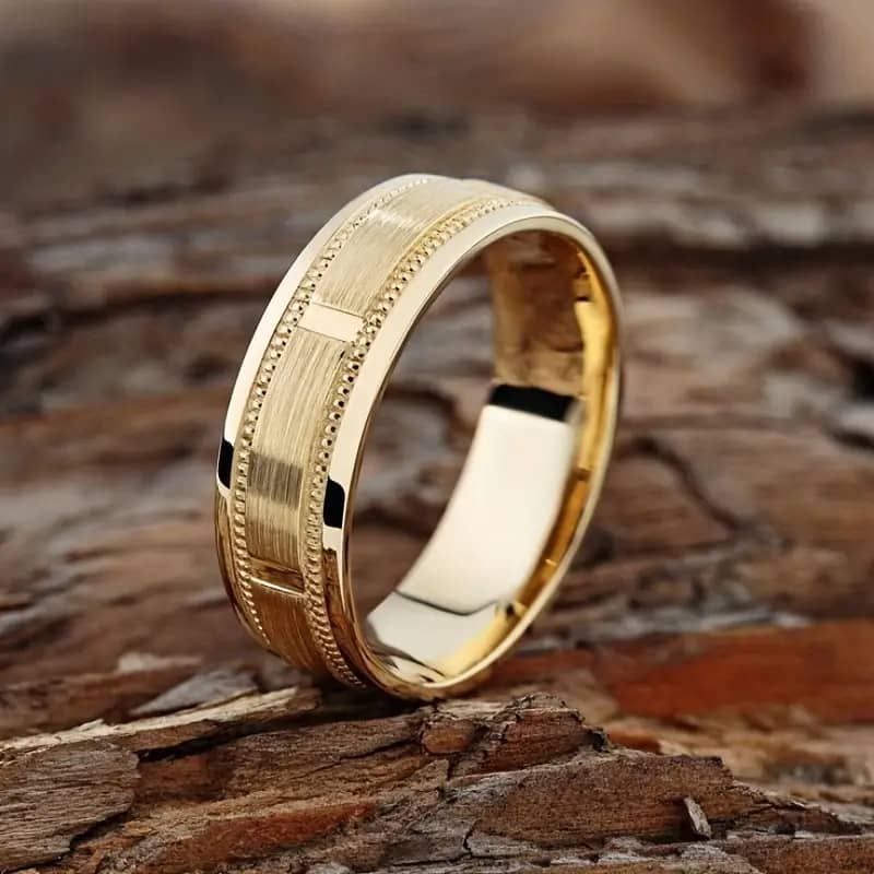 Fashion Creative Gold Stainless Steel Ring