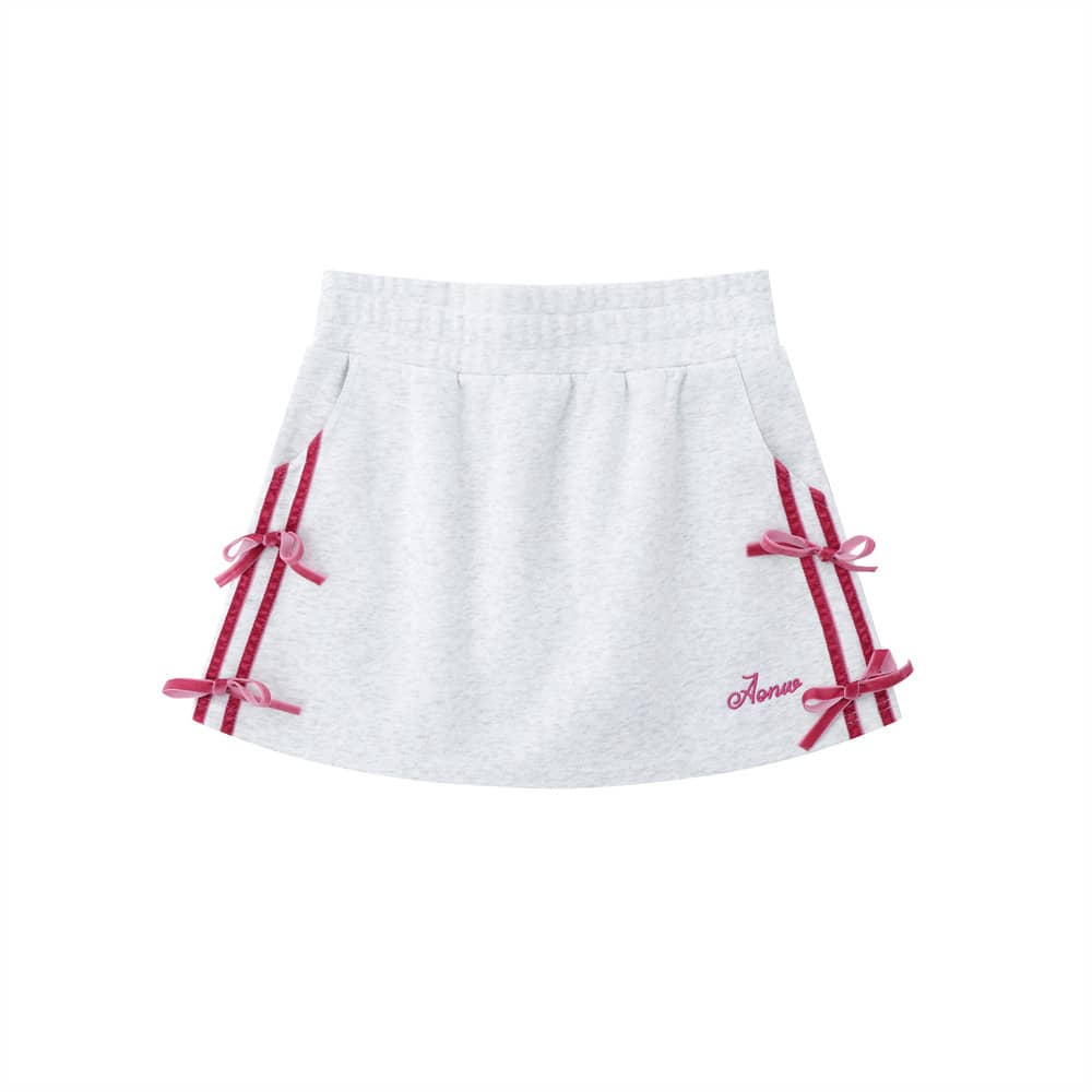 Women's Short Skirt With Bow Decoration Summer Casual