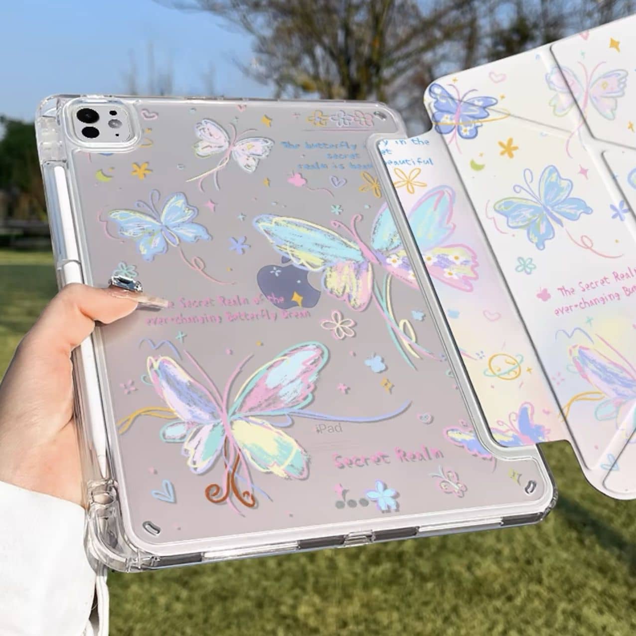 Ins Secret Realm Butterfly Y-fold IPad Tablet Protective…