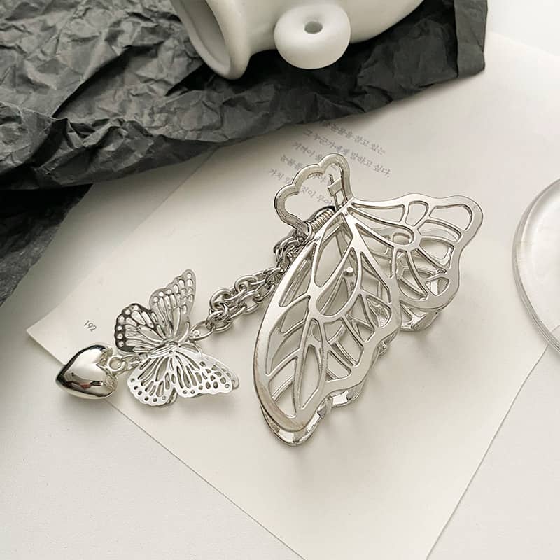 Hair Accessories Metal Three-dimensional Butterfly Grip C…