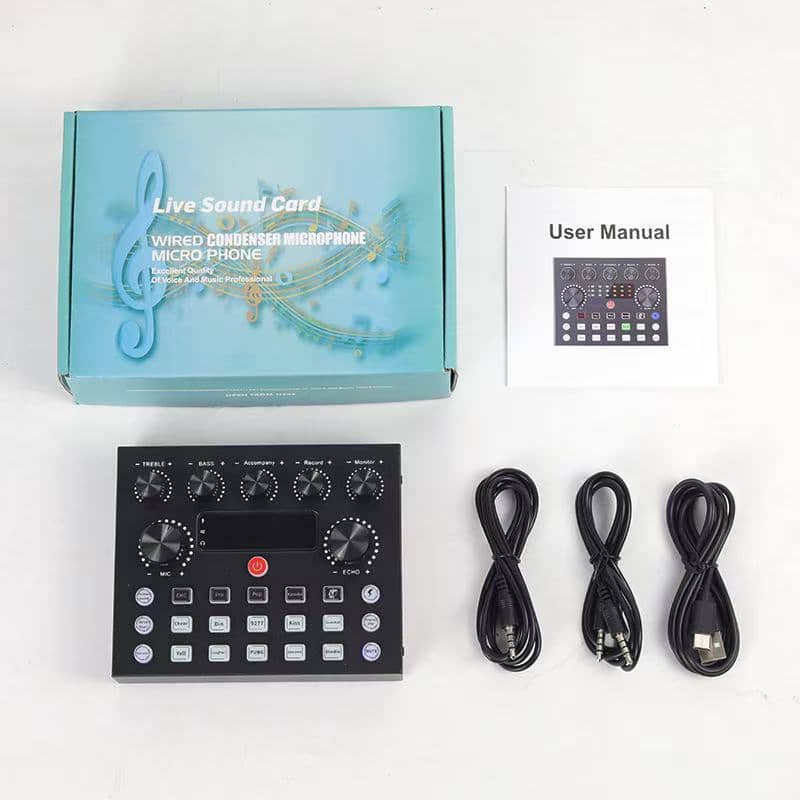 English BM800 Microphone V8S Sound Card