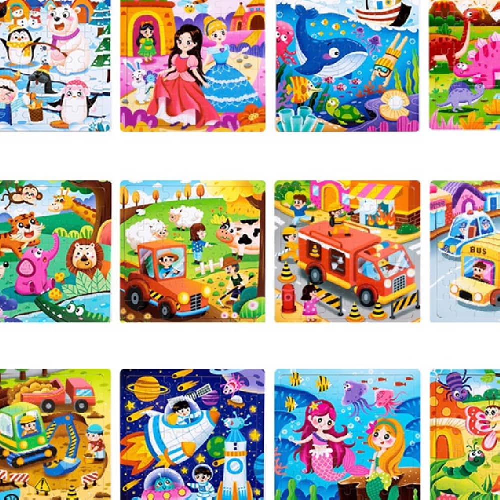 12 Puzzle Pieces With 49 Pieces