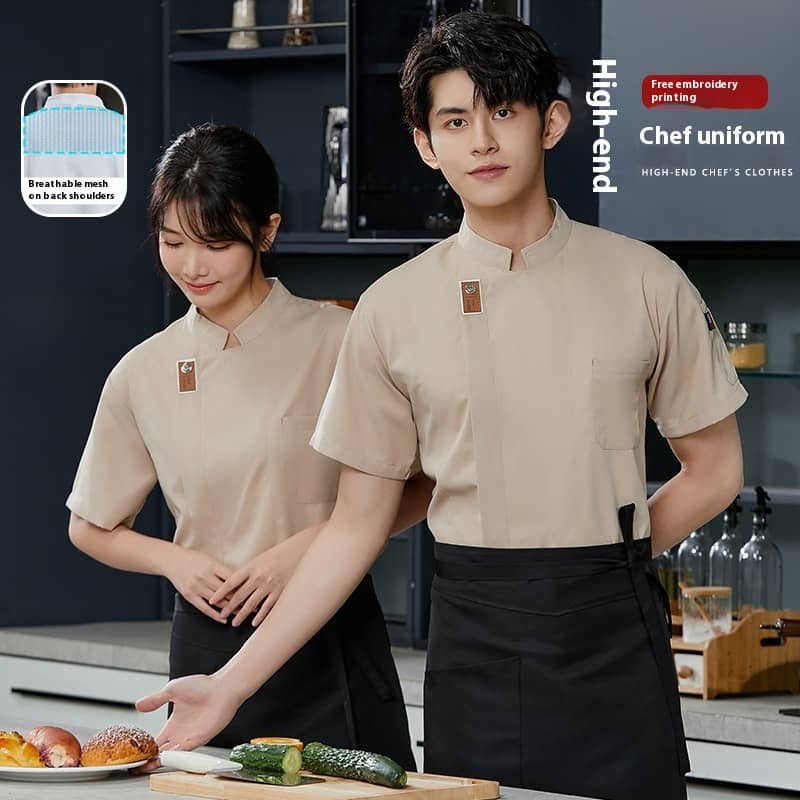 Chef Overalls Short-sleeved Cake Shop Baking Special Thin…