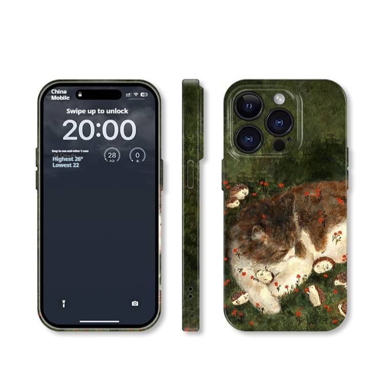 Cat And Hedgehog New Print Drop-resistant Phone Case