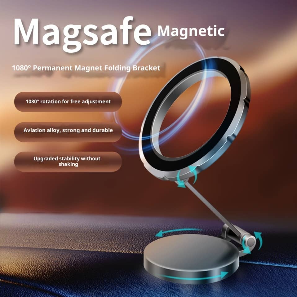 Alloy Magnetic Car Holder Collapsible Navigation Bracket