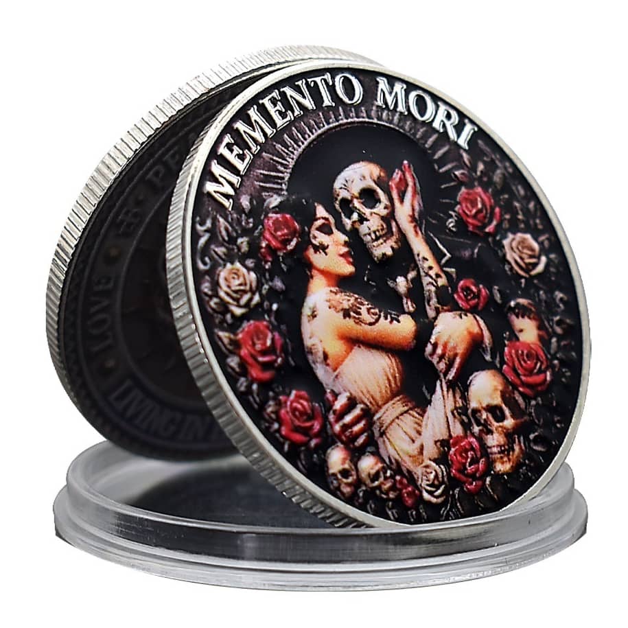 Skull Rose Couple Commemorative Coin